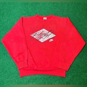 Vintage Nike Air Jordan Flight 80s 90s Crewneck Sweatshirt 22x24 Small